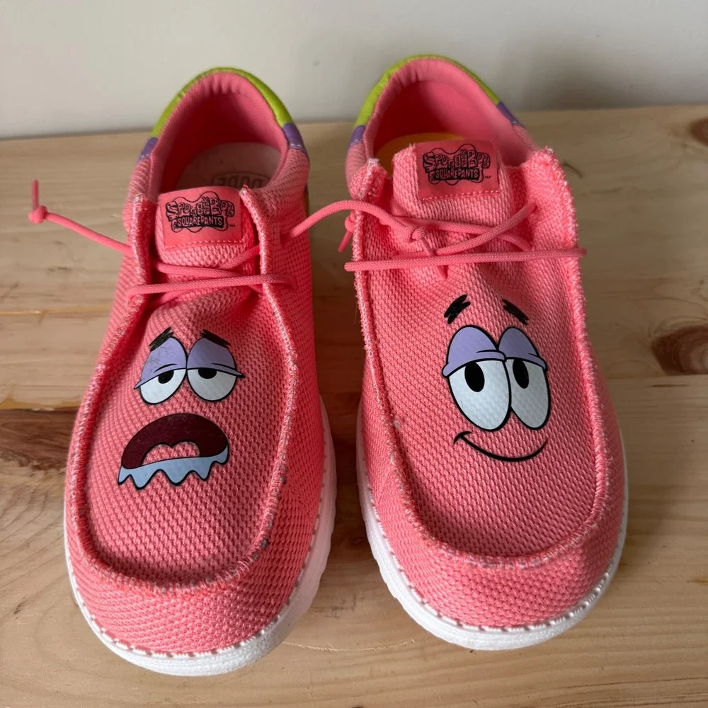 HEYDUDE x SpongeBob Patrick Star Wally Funk Shoes Men's 12 Pink Green 42897-66U